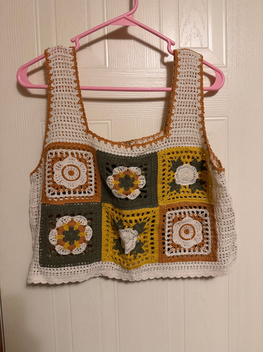 Crochet Crop Tank- Size M/L