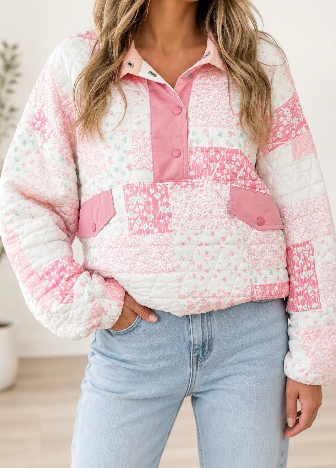 Gracie Quilted Sweatshirt-Preorder