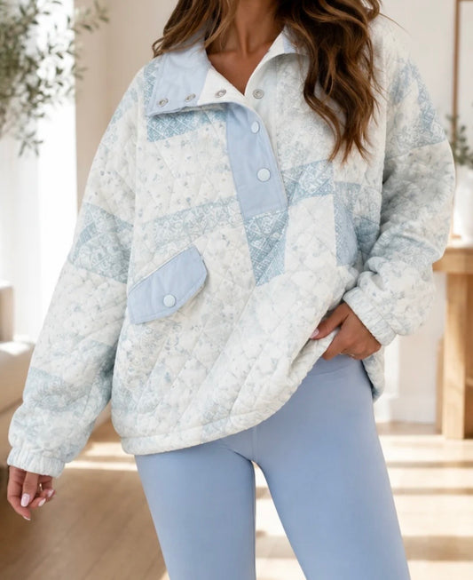 Gracie Quilted Sweatshirt-Preorder