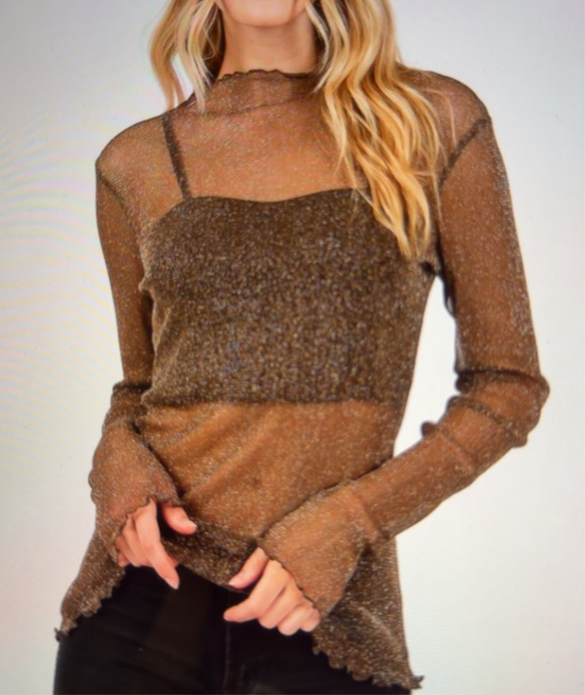 Chocolate Glitter Mesh