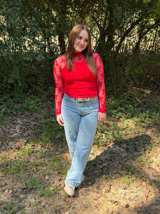 Lace Top (Black,Red,Olive)